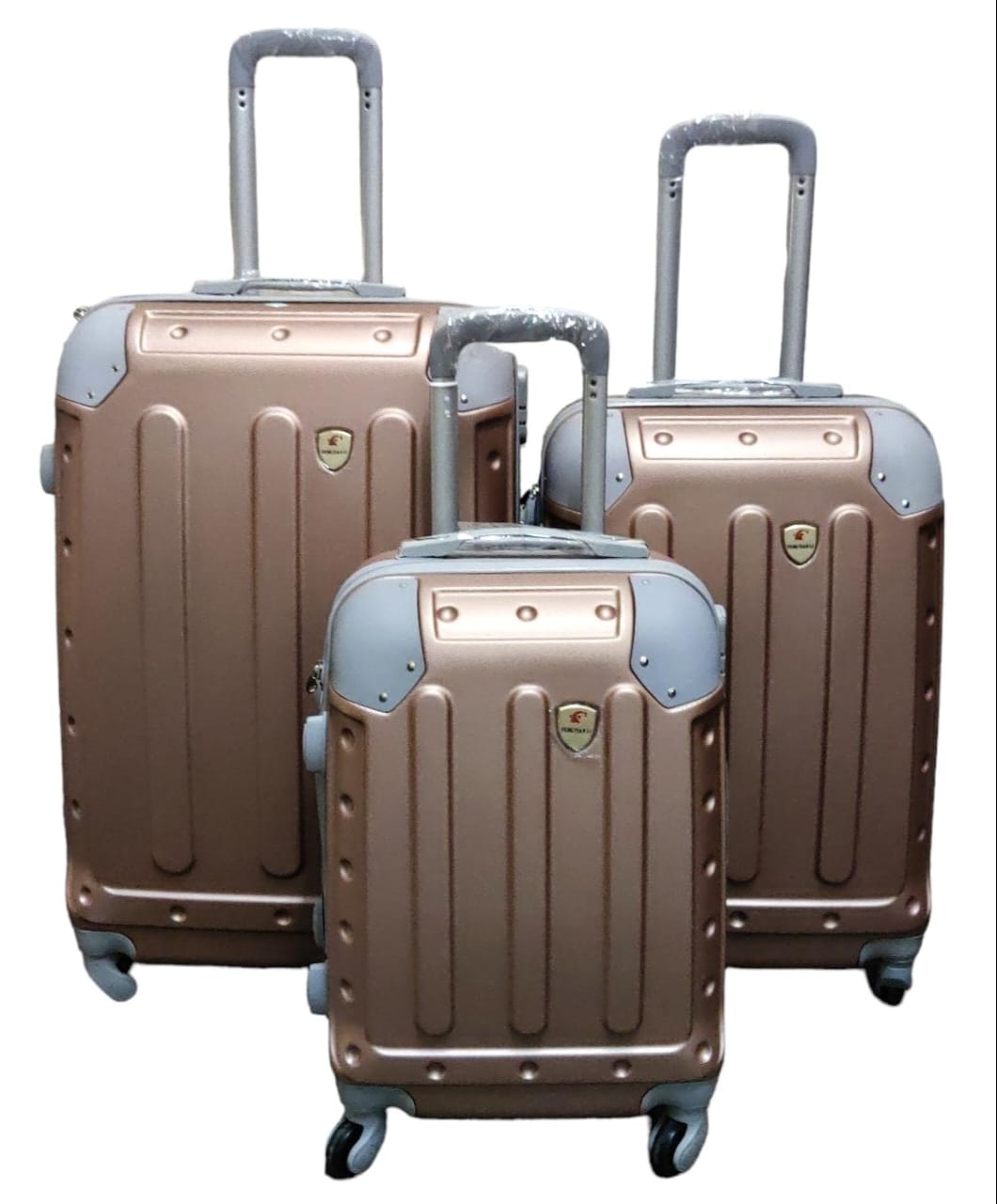 Travel bags 3 IN 1 PLASTIC SUITCASES SIZE 27 Unbreakable Fiber