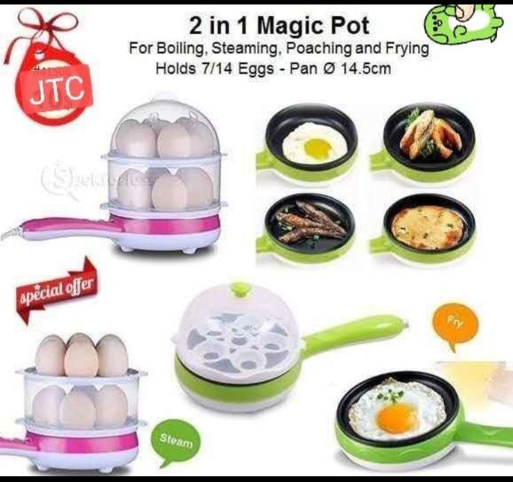 2 in 1 Egg Boiler Egg boiler 14 egg boiler with two in one electronic small kitchen appliance egg steamer egg poacher egg boiler 7 or 14 egss adjustable Random 14 eggs boiler