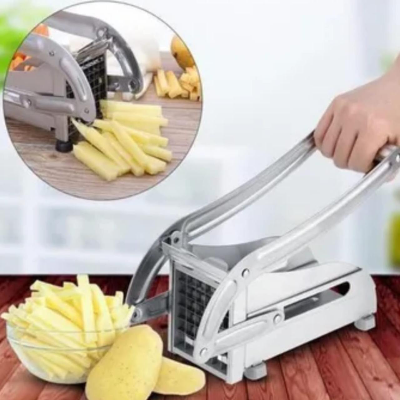 Chips cutter Makes potatoes, vegetable and fruit sticks up to 2.5 in length Easy to clean, all parts removable and interchangeable Great  for home and restaurant