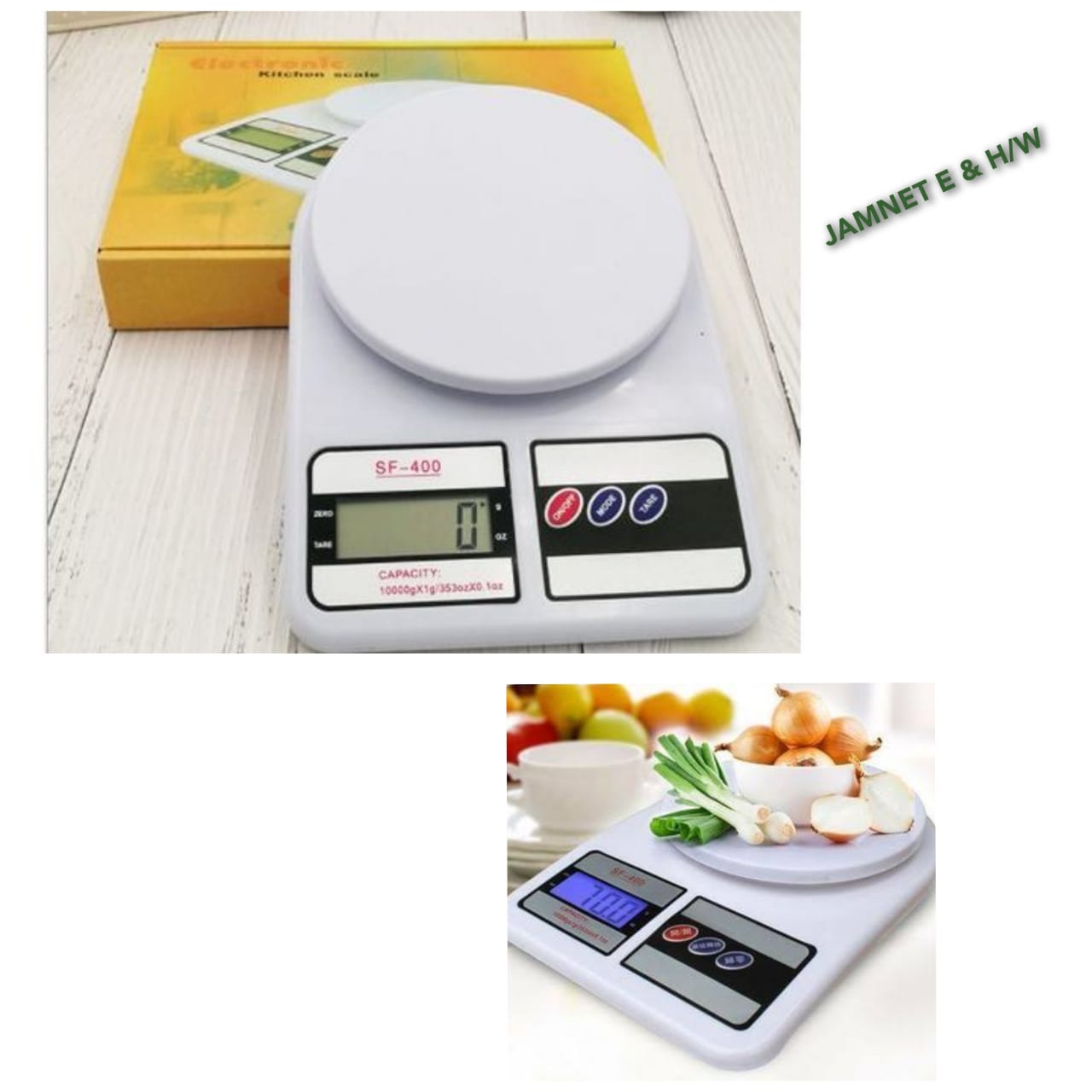 Digital / Electronic   kitchen scale  It has a large round washable tray for routine cleaning. It ensures accurate weighing even in high humidity areas as its splash-proof design. The digital kitchen scale is battery operated, easy to use. The digital kitchen scale is battery operated, easy to use.