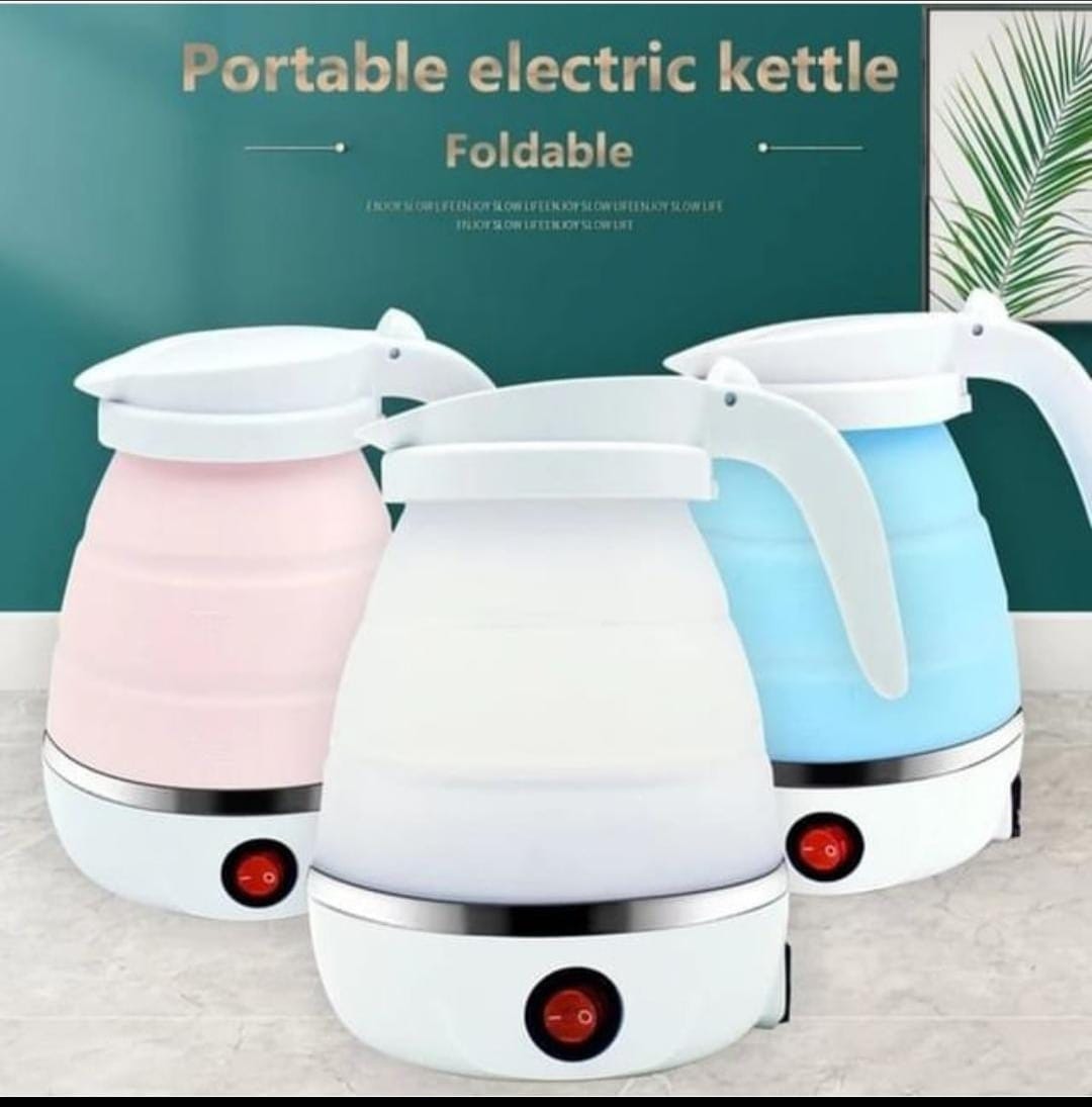 Fordable electric jug  Speed Boil: The travel foldable electric kettle could boil the water in 5 minutes under 220v. Collapsible Design: The kettle folding size: ...