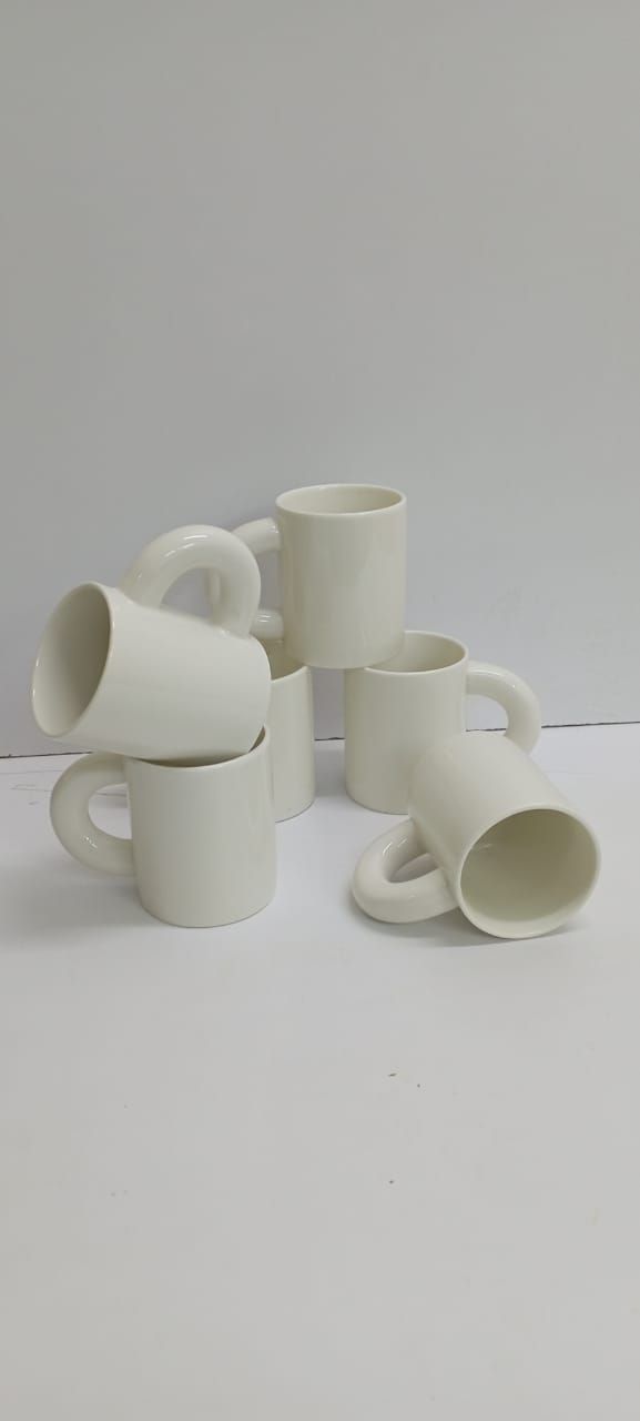 6PCS Ceramic Beautiful And Classy Mugs/Cups For Tea/Coffee...Strong ceramic mugs Made with thick comfortable grip ergonomic handles Quality Chip resistant ceramic material Classic design fit any kitchen style