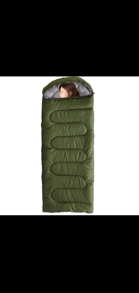 Heavy Duty Camping envelope Sleeping bag with cap