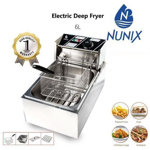 Nunix 6L Single Electric Stainless Steel Deep Fryer