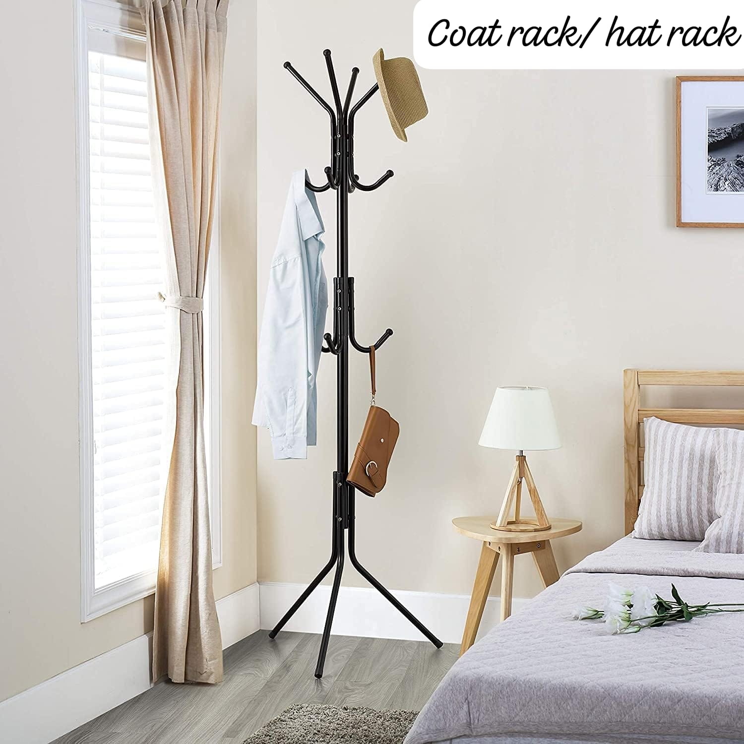 Strong and sturdy  Steel 12 Hook coat Hanger/ Clothes Hanger handbag hanger, scarf, jacket hanger, belt hanger, purse, sweater  hanger Stand for Clothes in Bedroom, bathroom Hanging rack