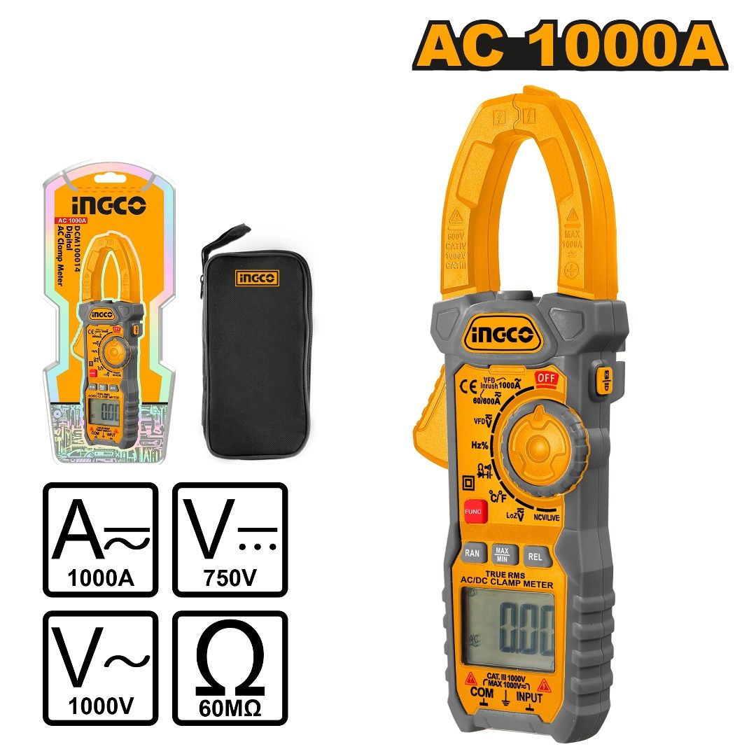 INGCO DCM100014 Digital AC clamp meter 1000A