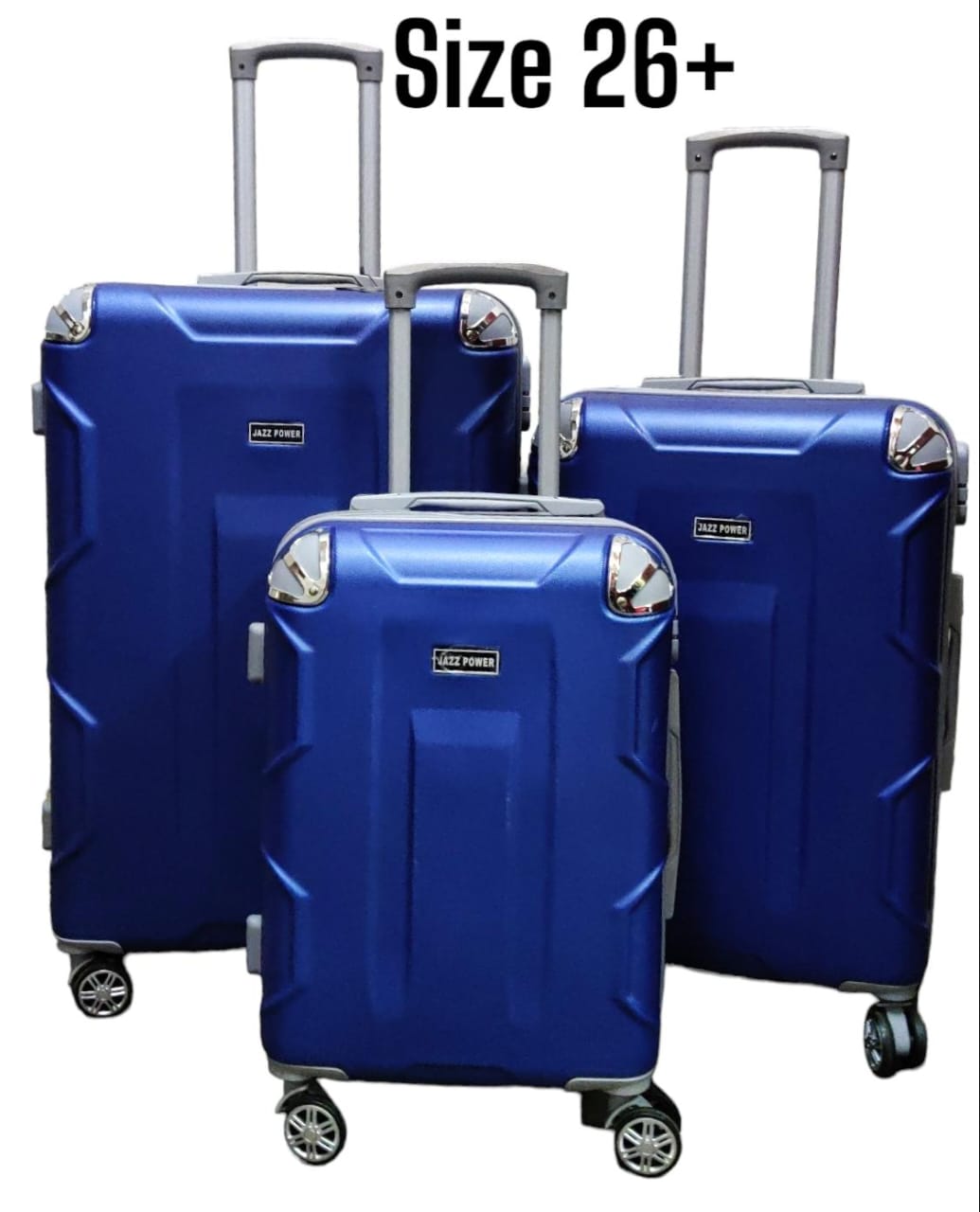 suitcase fiber 3 in 1 size 26 Large and spacious enough for your belongings and your family 
Ideal for business trips or family vacations 
Modern design 
Easy to carry 
Designed in a modern way
