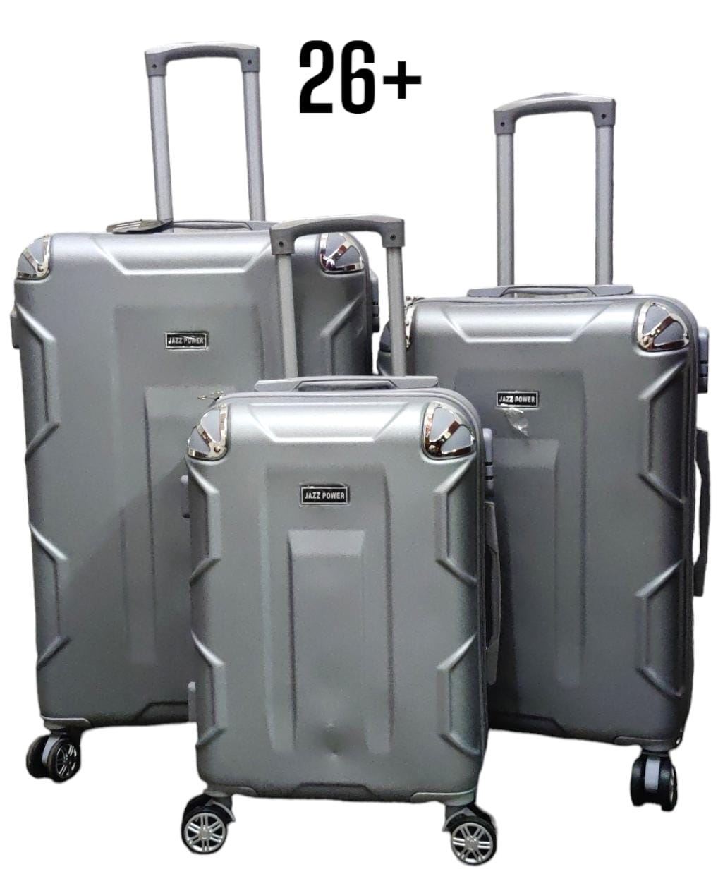suitcase fiber 3 in 1 size 26 Large and spacious enough for your belongings and your family 
Ideal for business trips or family vacations 
Modern design 
Easy to carry 
Designed in a modern way