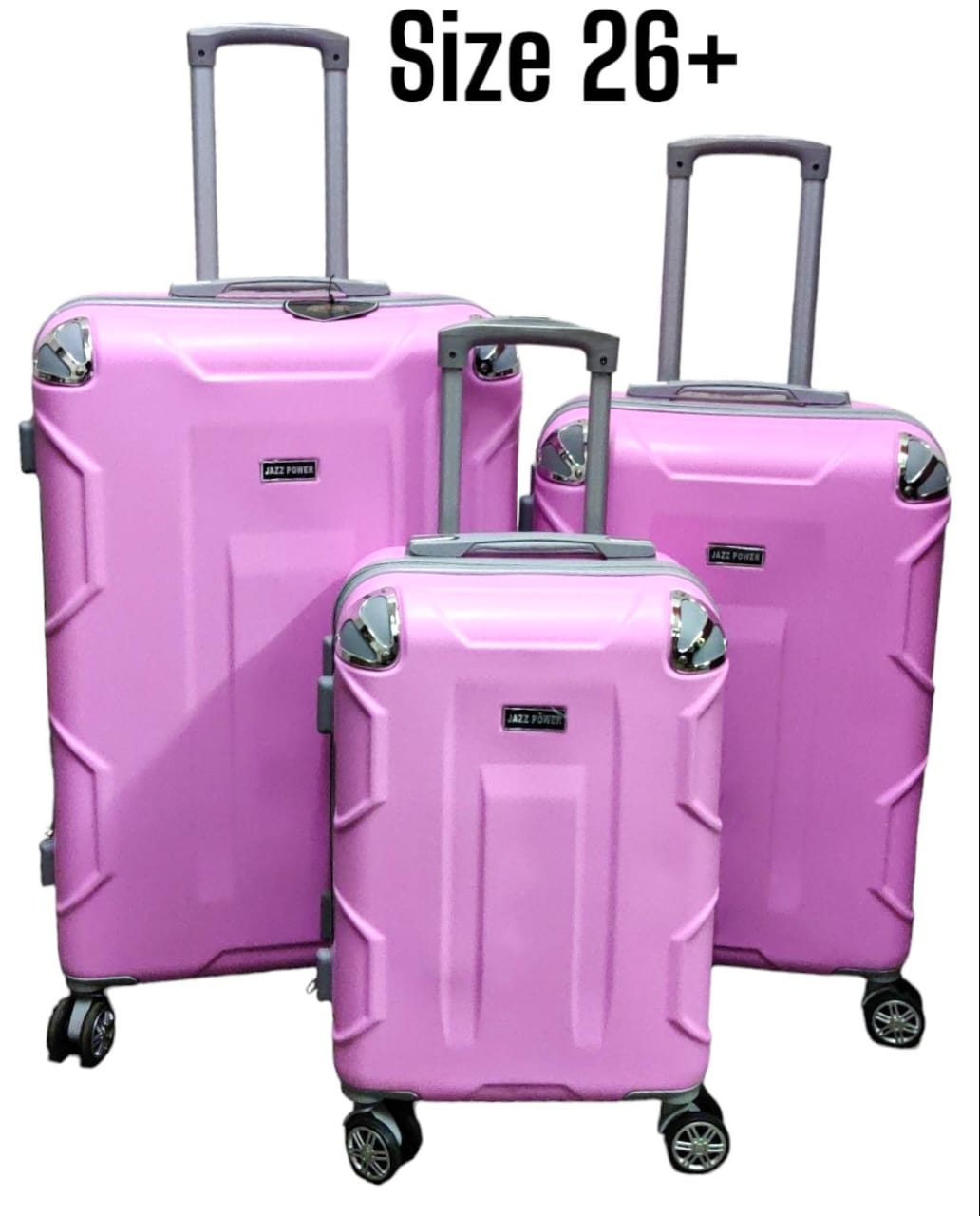 suitcase fiber 3 in 1 size 26 Large and spacious enough for your belongings and your family 
Ideal for business trips or family vacations 
Modern design 
Easy to carry 
Designed in a modern way