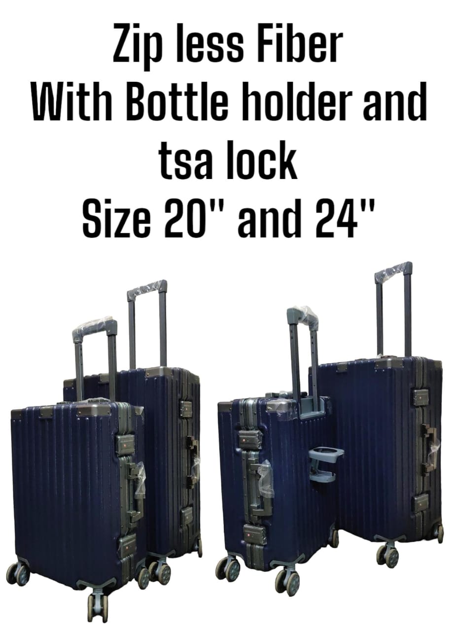 zip less fiber with bottle holder and tsa lock size 20 and 24