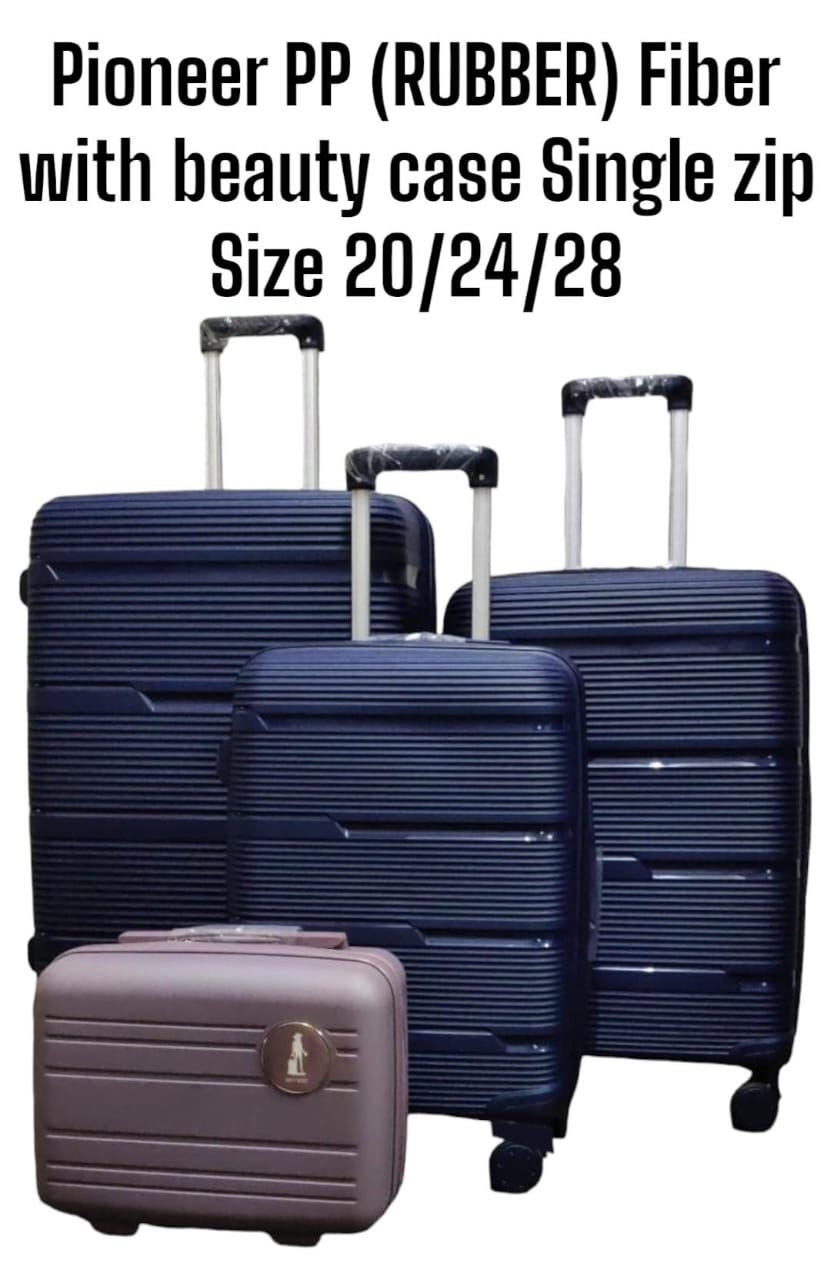 pioneer pp 3 In 1 Fibre PVC SuitcaseStylish travel suitcase made from durable fibre 
Comes with a set of 360-degree wheels for convenient movement
Large and spacious enough for your belongings
Ideal f