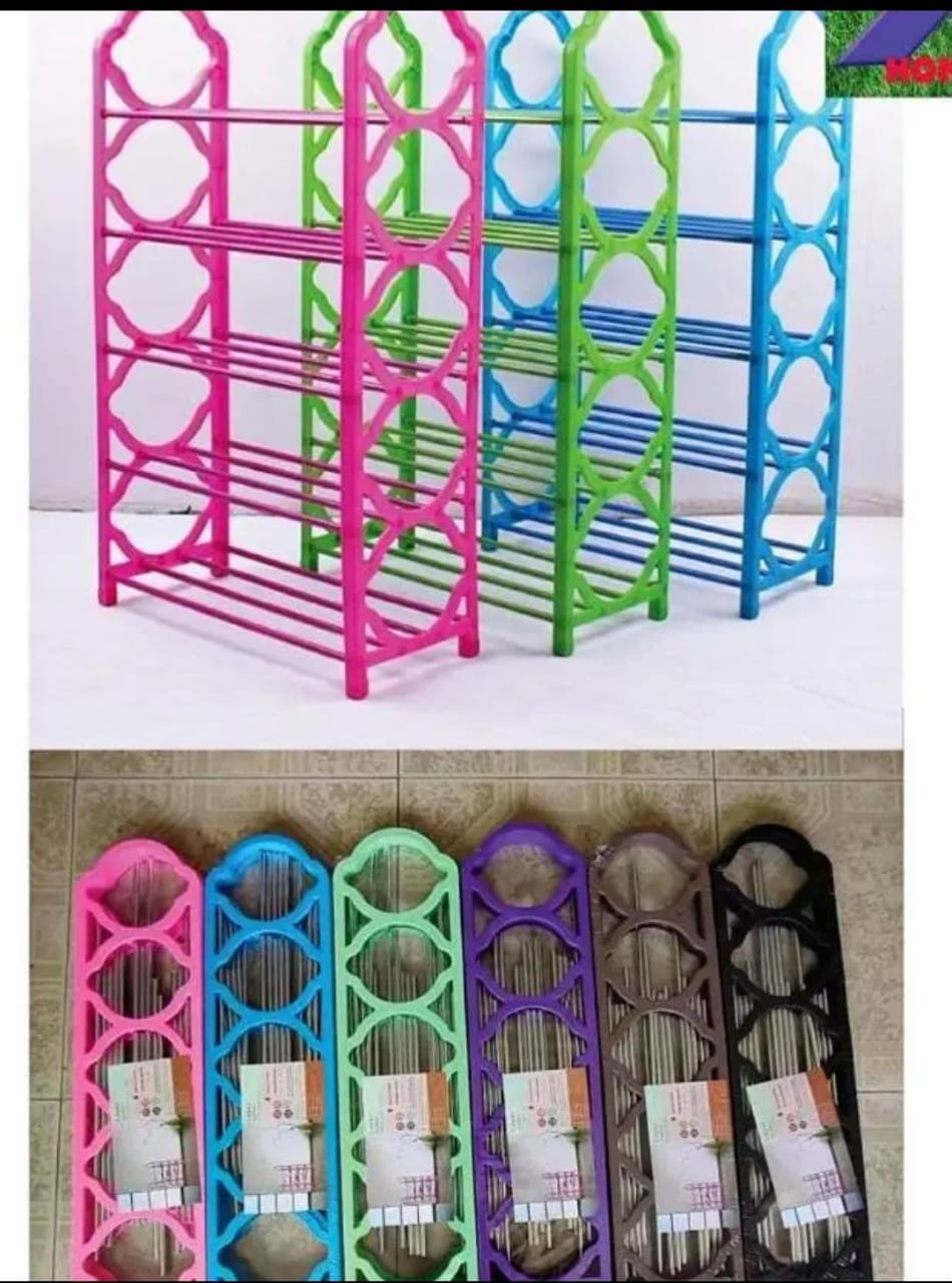 5 TIER Affordable Plastic Shoe rack Multiple shelves or compartments to store a variety of shoes
Durable construction to withstand the weight of multiple pairs of shoes
Easy to assemble and disassembl