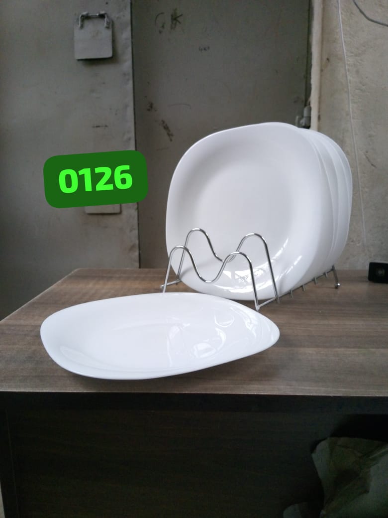 Set Of 6 Heavy Ceramic Square Dinner Plates Elegant  6pcs ceramic fancy dinner plates; Trust that it can stand up to the rigorous of everyday life and still look great. Classic, yet elegant, Pure Whit