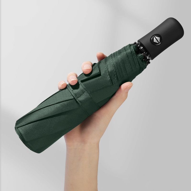 UV Umbrella Protection Sun Automatic Open and Close Umbrella Three Fold 8 skeleton Thickened Black Glue Sun UV Clean Umbrella