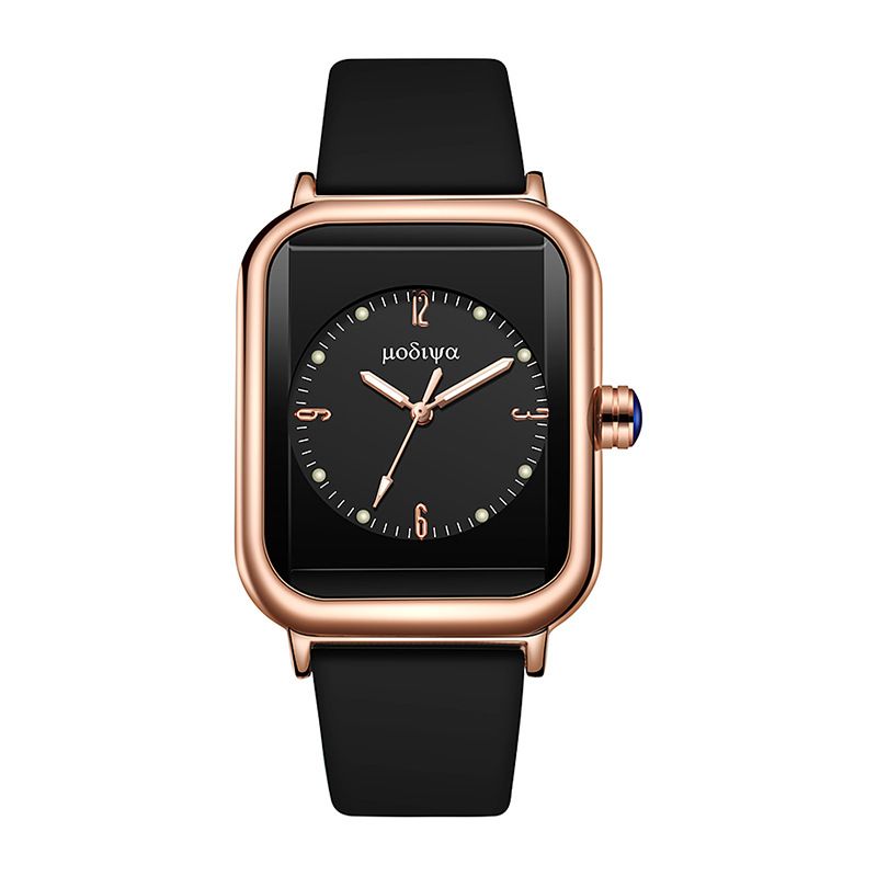 New popular artistic silicone quartz women's watch, fashionable luminous small square watch. Minimalist and atmospheric watch, a popular African style