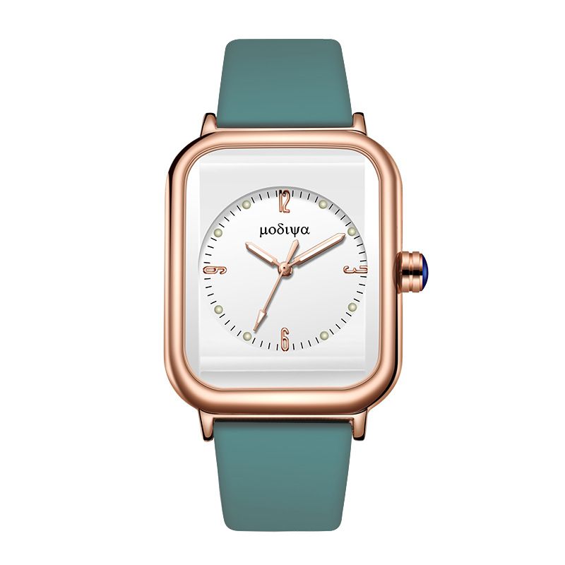 New popular artistic silicone quartz women's watch, fashionable luminous small square watch. Minimalist and atmospheric watch, a popular African style
