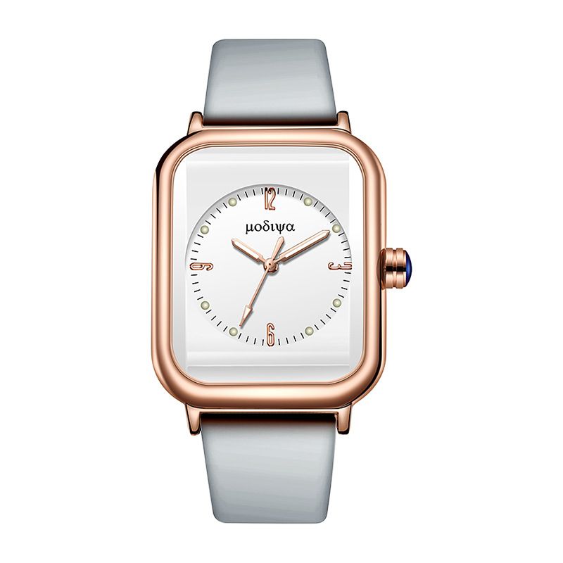 New popular artistic silicone quartz women's watch, fashionable luminous small square watch. Minimalist and atmospheric watch, a popular African style