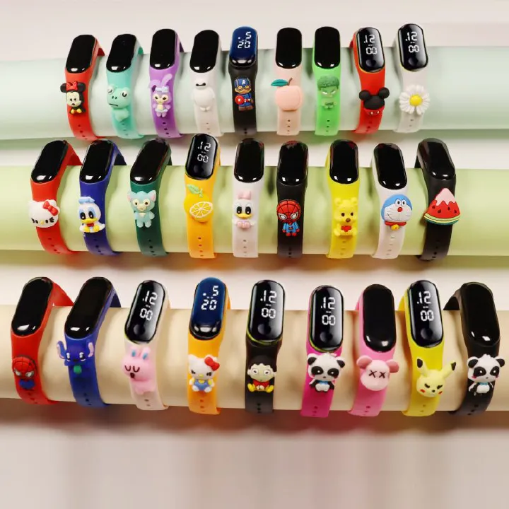 New waterproof children's bracelet, doll cartoon, elementary school student bracelet, sports touch screen bracelet, luminous cartoon watch