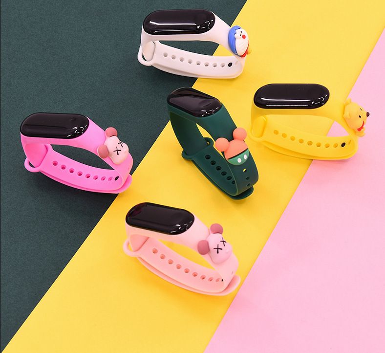 New waterproof children's bracelet, doll cartoon, elementary school student bracelet, sports touch screen bracelet, luminous cartoon watch