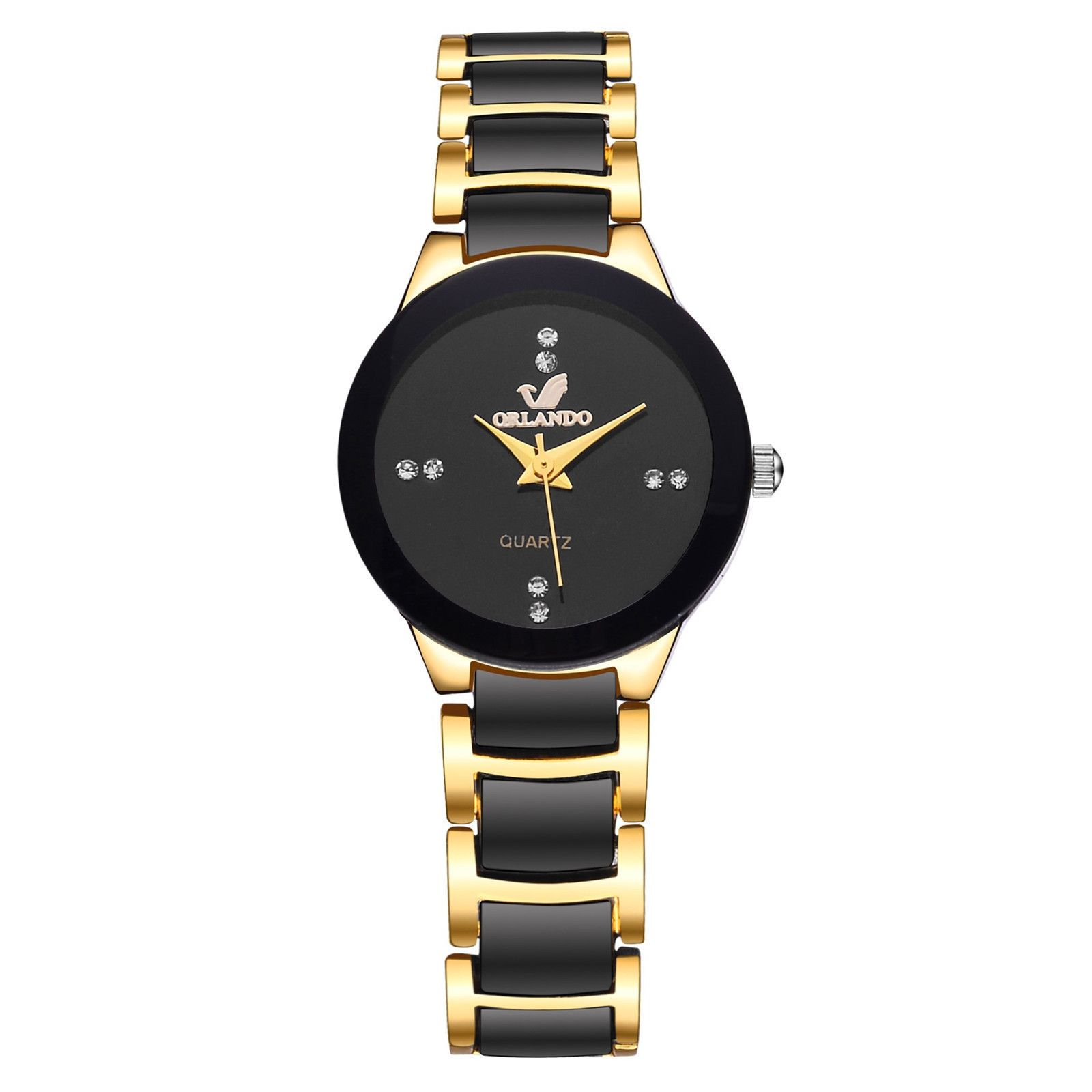 New Three Color Quartz Watch, Fashion and Casual Set Water Diamond Steel Band Watch, Couple Watch Set, Simple and Elegant Watch, Fashion and Trendy Business Elegant British Style Men's Watch