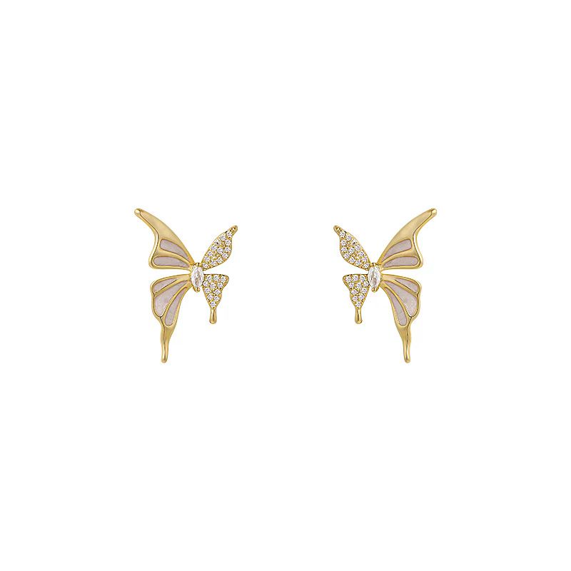 High end wheat ear long tassel earrings with two wearing silver needles, fashionable and personalized, light luxury design, revealing face, slim earrings for women