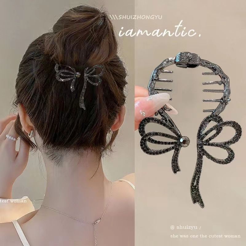 The new tassel pearl flower hair clip, with a curled hair clip at the back of the head for women, is a high-end and stylish ball shaped hair accessory that is versatile and stylish,Not easy to fall of