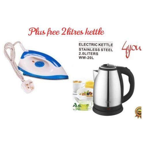 KILLMALL FLASH SALE FEW PIECES REMAING WHOLASALE PRICES ONLY KSH 2300.Alyons Iron Box Comes With A Free 2L Automatic Electric Water Kettle ON OFFER