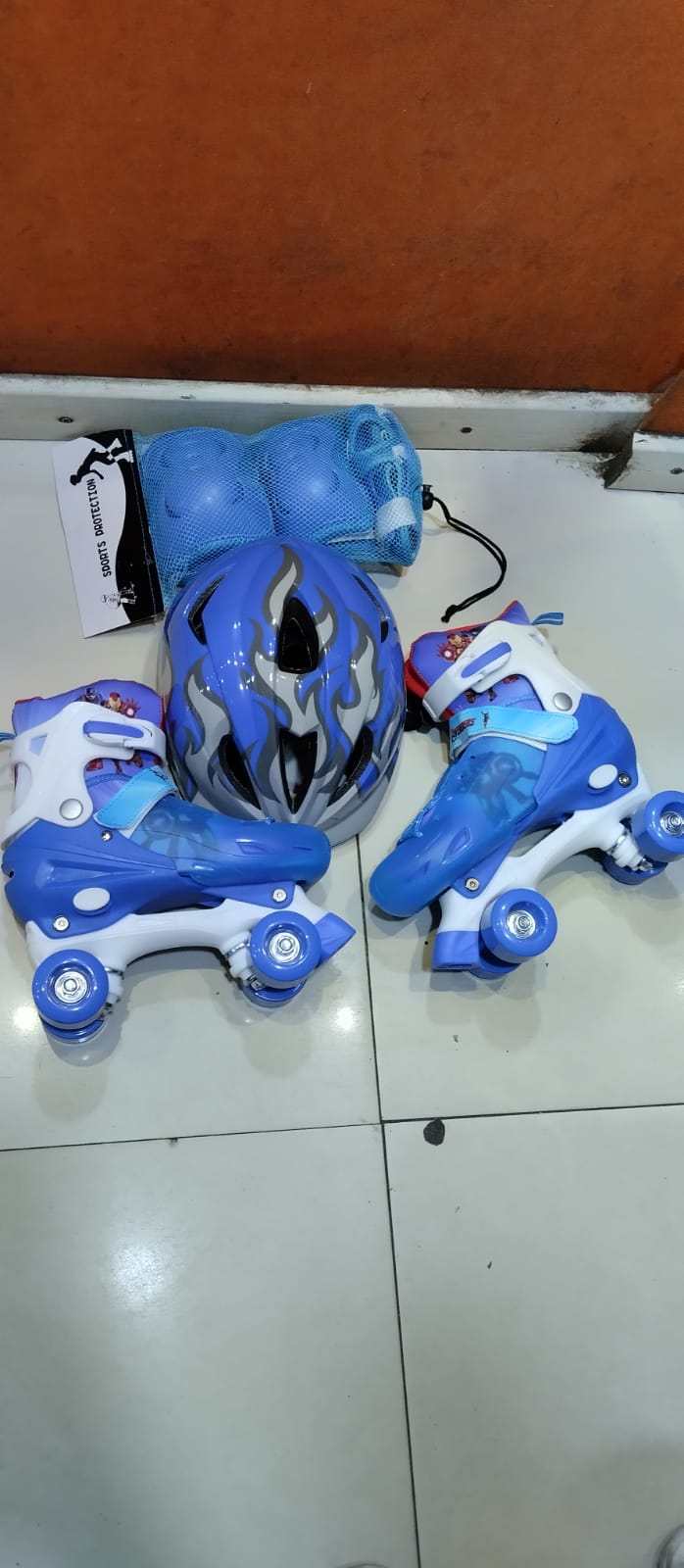 FULL SET. Kid Protective Gear Set Knee Wrist Guard Elbow Pads Bicycle Skateboard Ice Skating Roller Knee Protector Guard Sport Safety SKATING SHOE