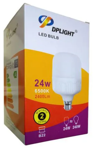 Dp Light Super Bright Powerful LED Bulb Lamp 24 Watts LED lights are up to 80% more efficient than traditional lighting such as fluorescent and incandescent lights.