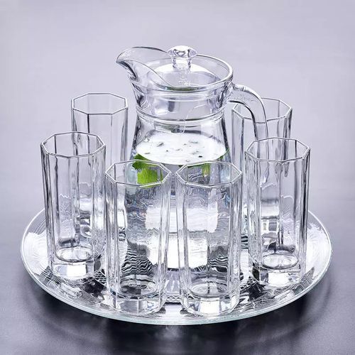 Luminarc 7Pcs Octime Water Set 6 Glasses With 1 Jug,Come with a beautiful Jug for all your Dinning Table needs