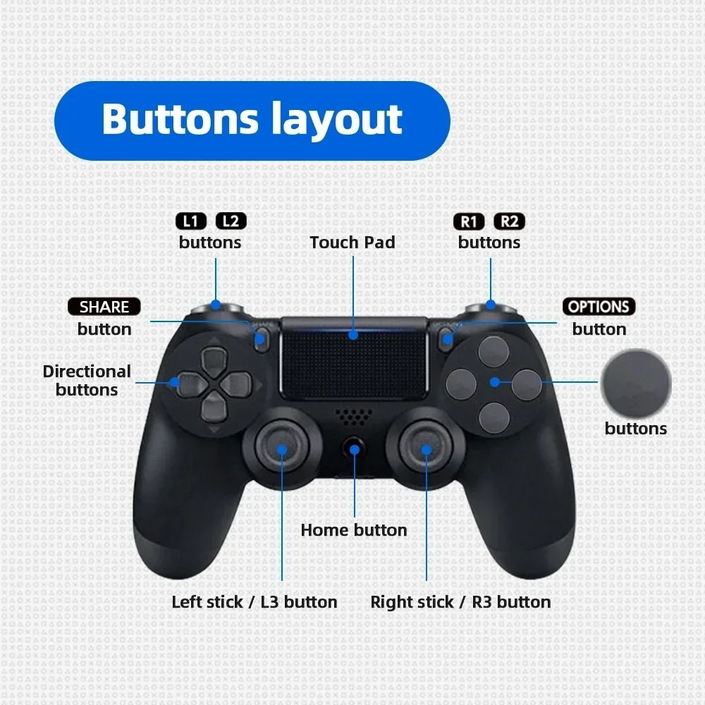 PS4 Wireless Bluetooth Controller Gamepad Playstation 4 Dualshock 4 Gamepad PC Joystick for Play Station Game Controller Handle for Dualshock 4