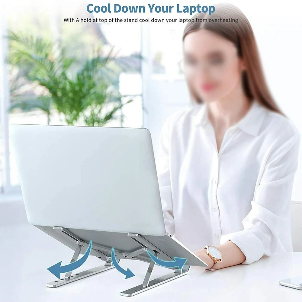 Portable Laptop Stands Laptop Mounts ABS Plastic Computer Laptop Holder Stand Adjustable Foldable  for Notebook Computer Bracket Lifting Cooling Holder Non-slip