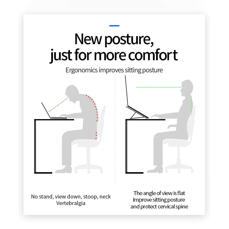Portable Laptop Stands Laptop Mounts ABS Plastic Computer Laptop Holder Stand Adjustable Foldable  for Notebook Computer Bracket Lifting Cooling Holder Non-slip