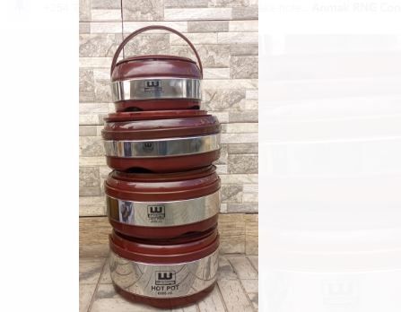 4pcs of Wegas Hotpots Food Warmer Hot Pot, Serving Dishes Serveware Set  1500, 3000, 4000 and 6000ml