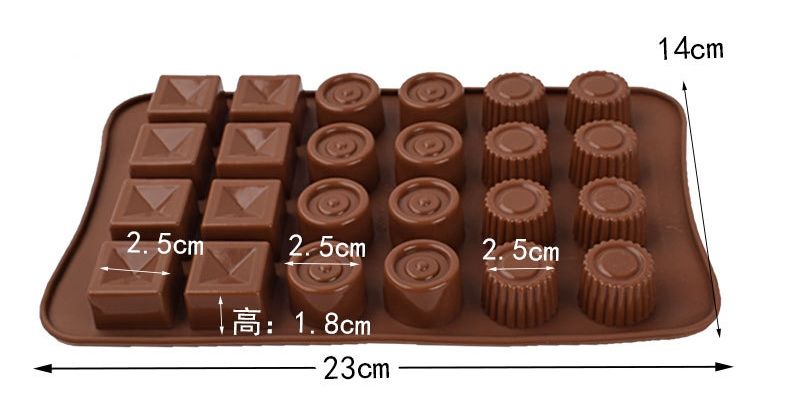 Silicone Chocolate Fructose Cake Baking Mold Pudding Ice Tray  Shape Silicone Multi-Shaping Mold