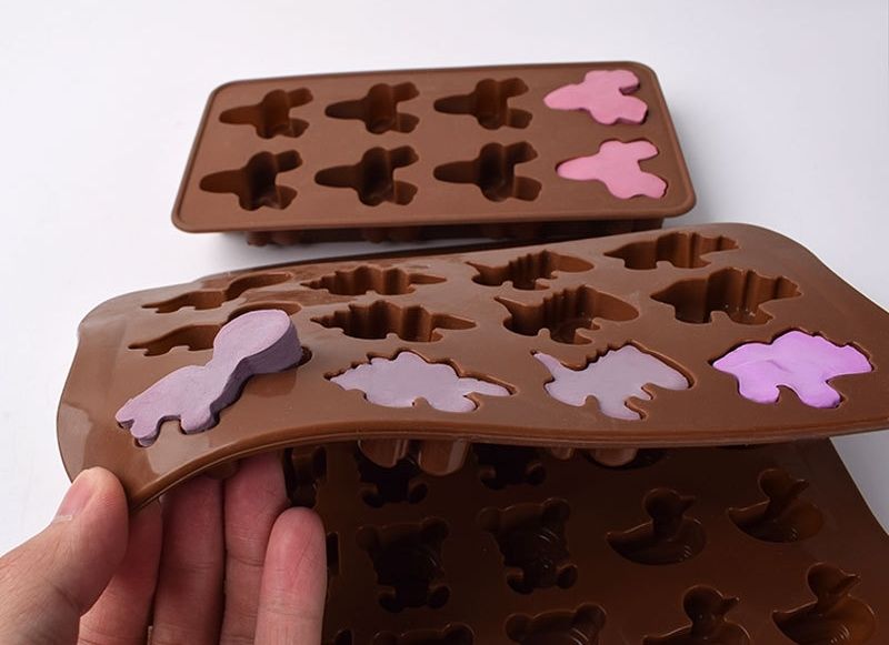 Silicone Chocolate Fructose Cake Baking Mold Pudding Ice Tray  Shape Silicone Dinosaur