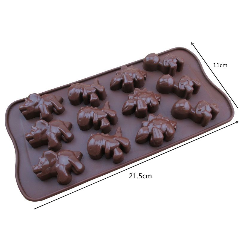 Silicone Chocolate Fructose Cake Baking Mold Pudding Ice Tray  Shape Silicone Dinosaur