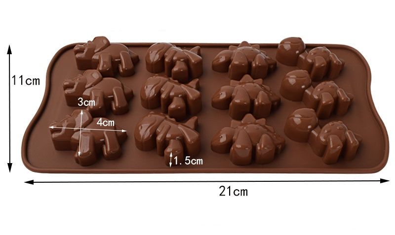 Silicone Chocolate Fructose Cake Baking Mold Pudding Ice Tray  Shape Silicone Dinosaur