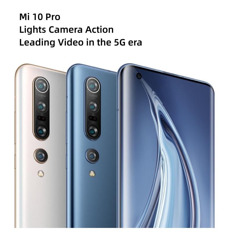 Refurbished Phone Xiaomi 10 Pro(Mi 10 Pro) 5G 6.67'' Dual SIM AMOLED 90Hz Refesh Rate Screen 8+256GB 4500 mAh Back Camera100+20+12+8MP Snapdragon 865