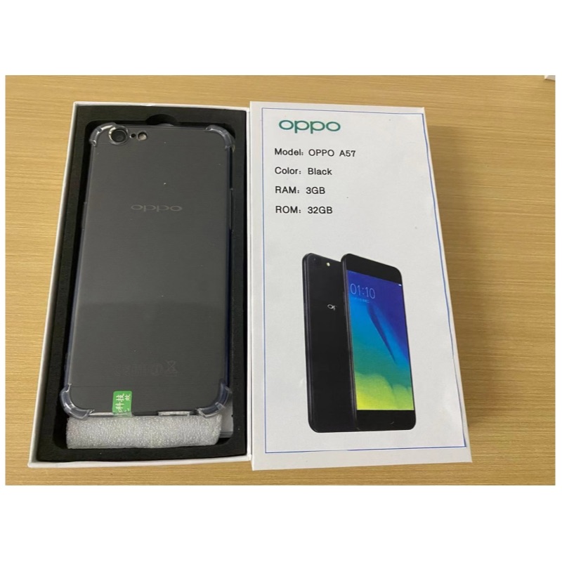 Refurbished OPPO A57 Black Color Fingerprint 3+32GB Dual SIM Fingerprint Expandable Storage Google System 2900mAh 13MP Rear Camera 16MP Front Camera