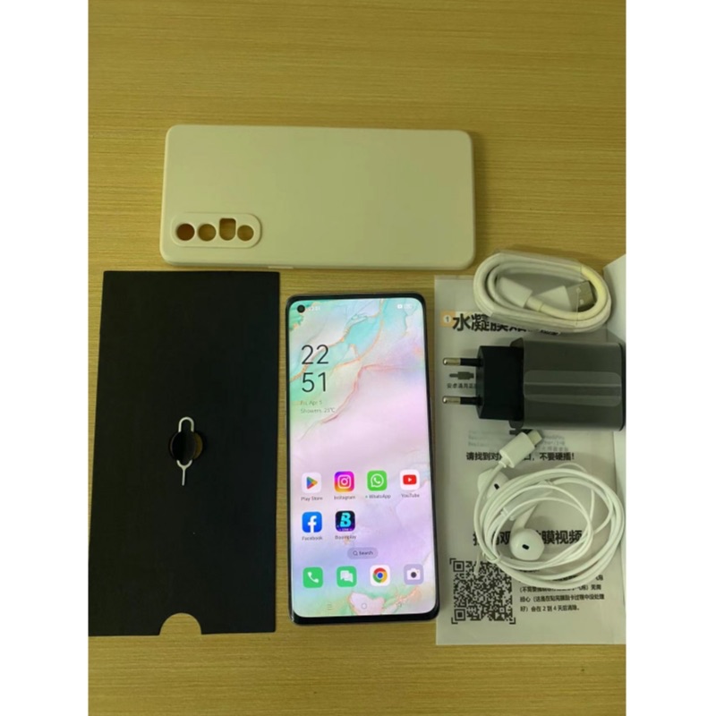 Refurbished OPPO Reno3 Pro (Reno 3 Pro Original Screen, Support Fingerprint ) 5G Dual SIM 8+128GB 6.5'' AMOLED 90Hz Screen 4025mAh Snapdragon 765 Back Camera 48MP+13MP+8MP+2MP Front Camera 32MP Ah 30W