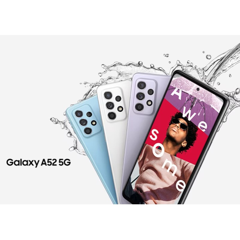 Refurbished Phone SAMSUNG A52 5G Dual SIM IP67 6.5'' 120Hz Super AMOLED 4500mAh 64MP+32MP Camera Fingerprint Unlock Snapdragon 750G
