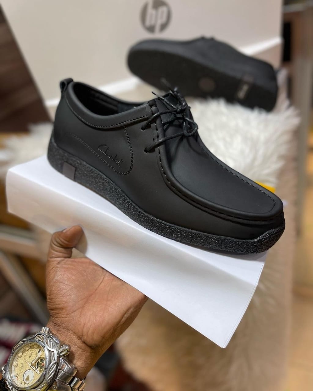 High Quality Clarks Leather Men's Shoes Wallabees