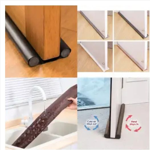 Waterproof door Sealer, Draught Excluder Stopper Door Bottom Guard Double Silicone Rubber Seal Dustproof Soundproof