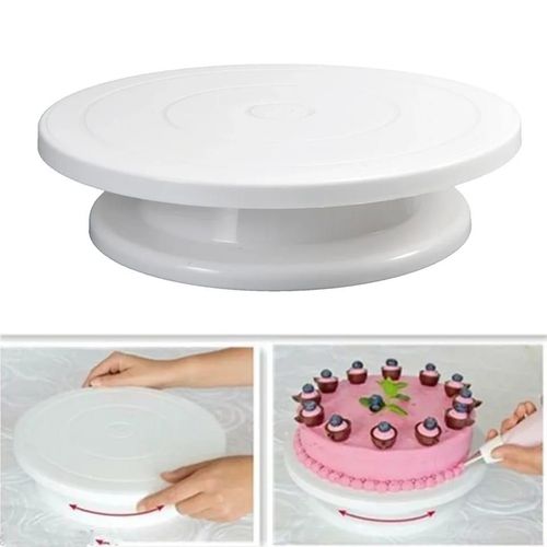 Rotating Cake Turntable Cake Stand, Revolving Cake Stand,Cake Decorating Tools,White Baking Cake Decorating Supplies