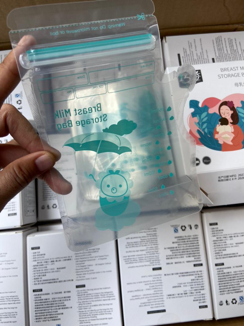 30Pcs 250ml Pre-Sterilised Breast Milk Storage Freezer Bags