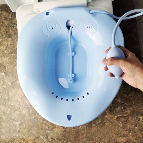 Toilet Wash Basin Hip Shower Soaking Bath Pregnant Woman Wash - Pink Without Spray Tube