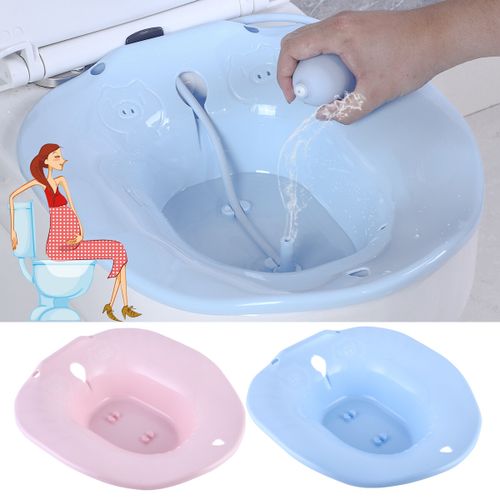 Toilet Wash Basin Hip Shower Soaking Bath Pregnant Woman Wash - Pink Without Spray Tube