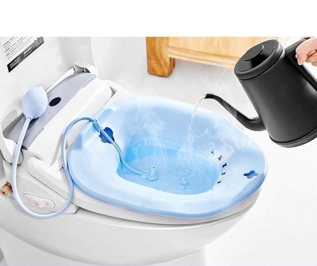 Toilet Wash Basin Hip Shower Soaking Bath Pregnant Woman Wash - Pink Without Spray Tube