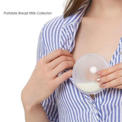 Mom Easy Reusable BPA-free Wearable Milk Collector(2 Pcs) With A Plug